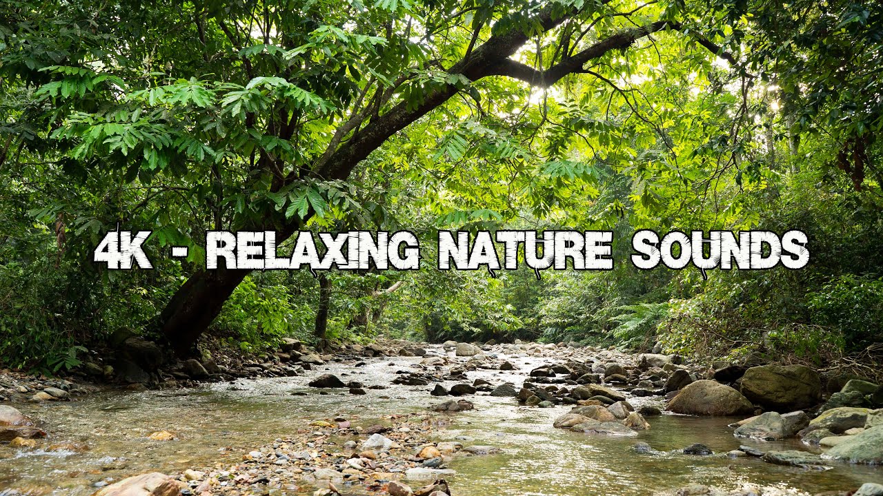 4k UHD Turquoise Mountain River Flowing. Nature Sounds, Flowing Water. White Noise for Sleeping