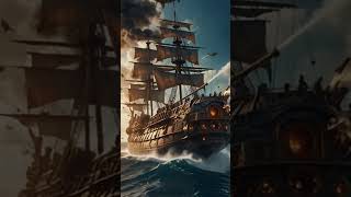 "Epic Air Battle: Flying Ship in Combat with Airships"