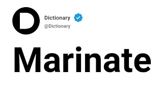 Marinate Meaning In English