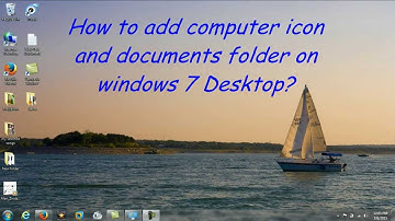 Add Desktop Icon on Windows 7. Computer icon, Document icon, User Icon, Cintrol Panel in windows 7.