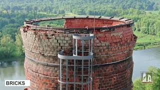 Brick Chimney Drone Inspection & Demolition