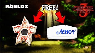 Event Free Items Scoops Ahoy Hat And Demogorgon Mask Roblox Stranger Things Youtube - roblox scoop ahoy