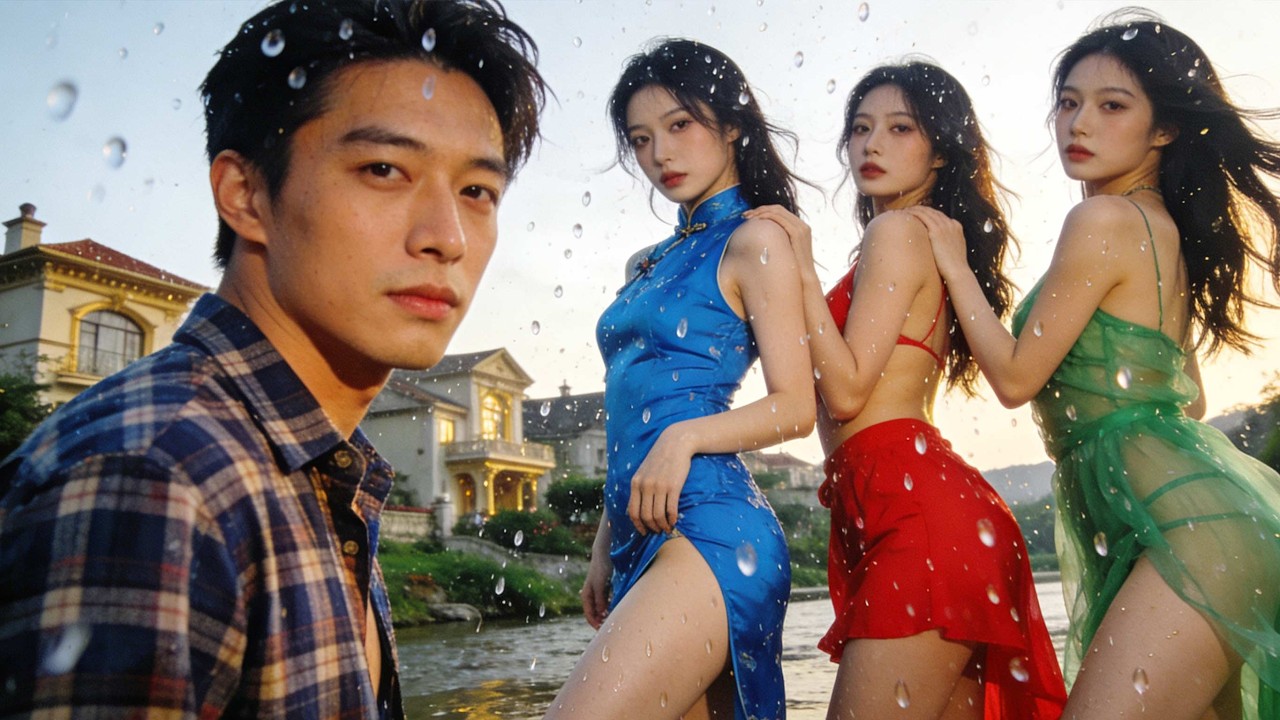 Para wanita cantik desa ini menggoda aku saat para pria tertidur.#drama