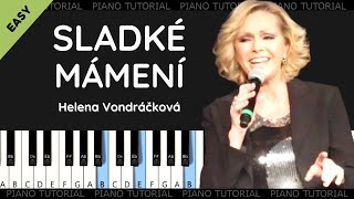 Sladké mámení - jednoduchý tutorial (piano tutorial | klavír | akordy | noty | české písničky)