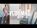 VLOGMAS | week 1 | unboxings, gymshark haul, office organization, painting my room, diy, home decor