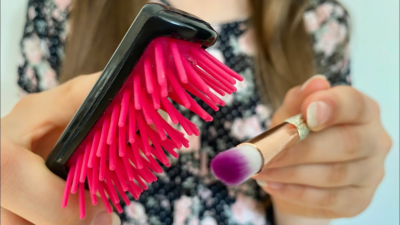 ASMR Doing your makeup | actual camera touching | hair brushing | lo-fi | no talking