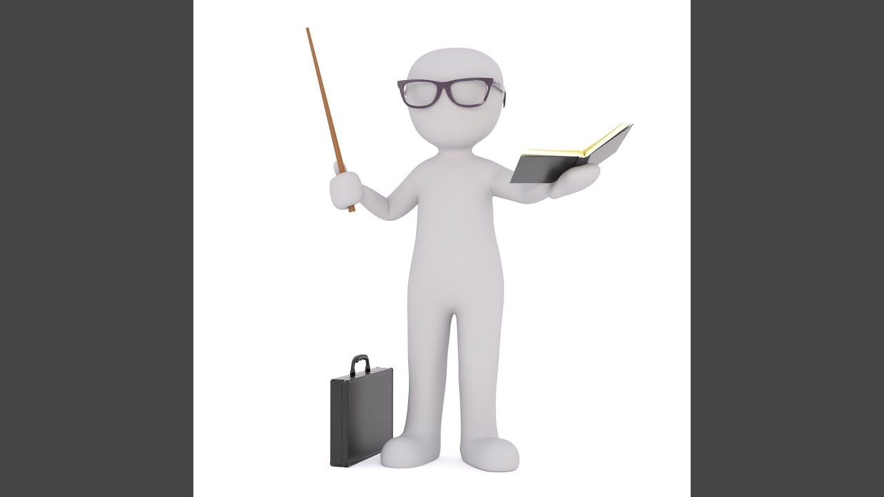 Человечек с указкой для презентации