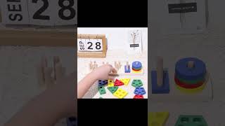 Geometric Shape Wooden Stacking Puzzle 20 Pieces