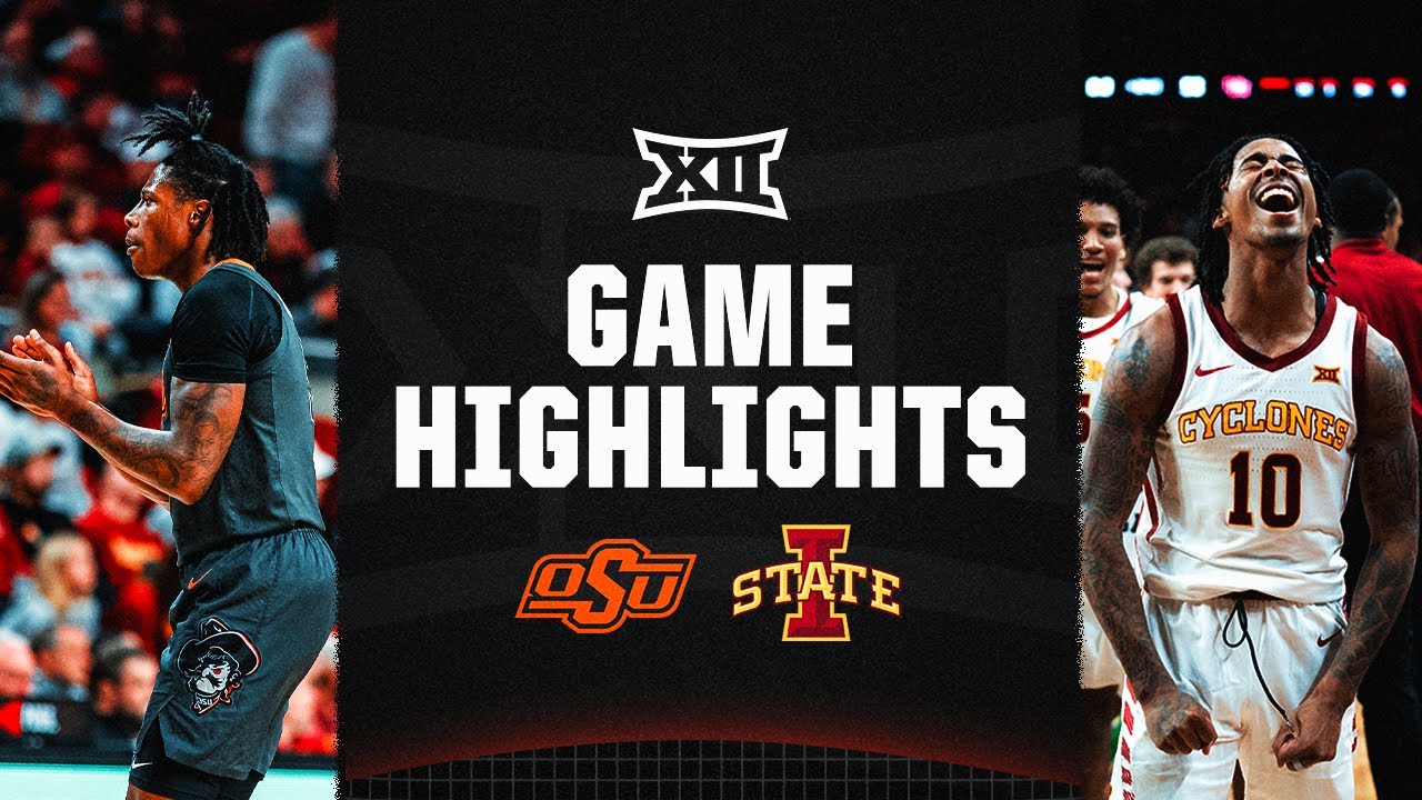 Oklahoma State at Iowa State | Big 12 Men's Basketball Highlights | January 13, 2024