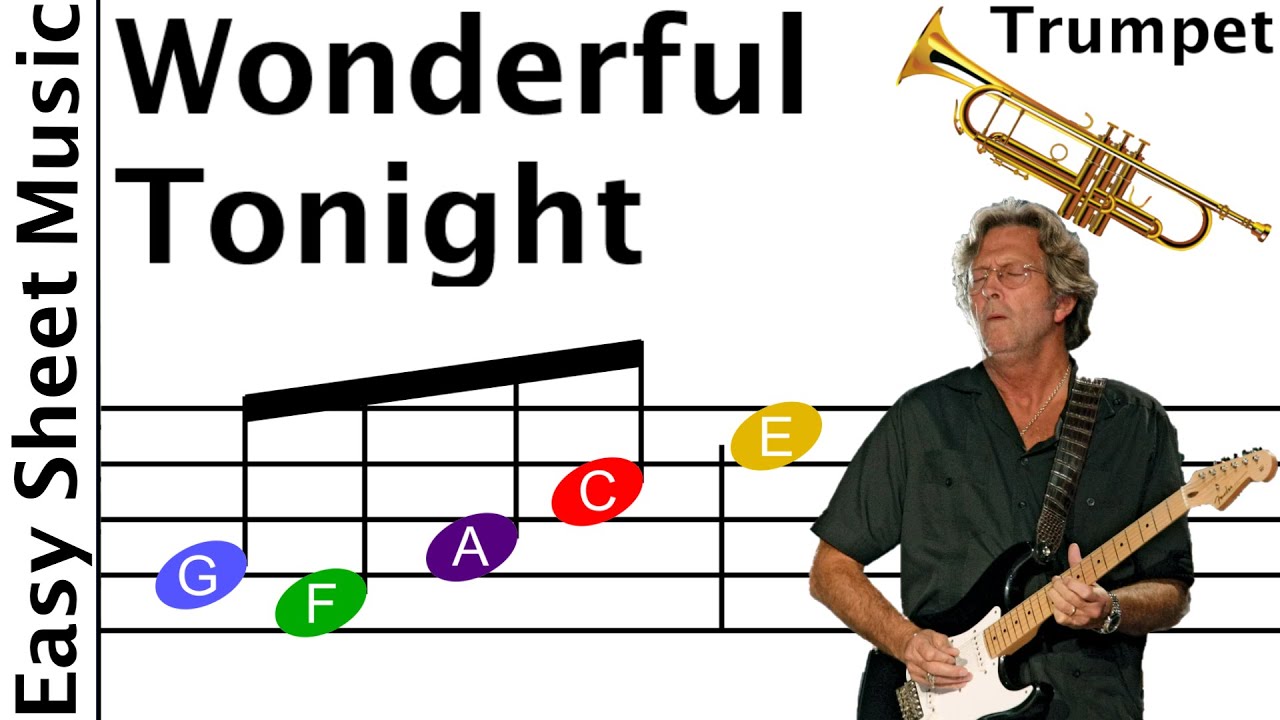 How to Play Wonderful Tonight on Trumpet | Easy Beginner Sheet Music