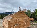 Dovetail Log Cabin Anatomy #loghouse #dovetail #bclogschool #smalllogcabin #howtocutadovetail #cabin