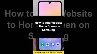 How to Add Website to Home Screen on Samsung