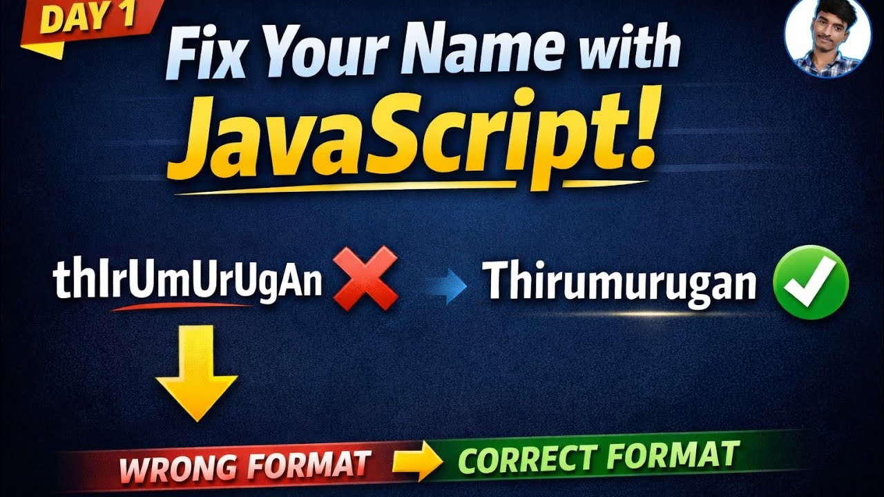How to Capitalize First letter of a Name using JavaScript - YouTube