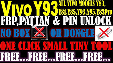 VIVO Y93(1814),Y83,Y81,Y85,Y93,Y95,Y83PRO  FRP| PIN|PATTERN |WITH SMALL TINY TOOL |NO BOX OR DONGLE|