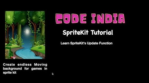 #codeIndia #iOS #tutorial #spritekit #endlessmovingbg