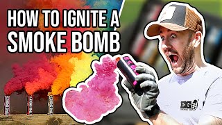 How to ignite a SMOKE BOMB - Smoke Grenade - Smoke Effect