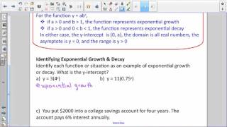 Algebra 2 Lesson 7 1 Exploring Exponential Models