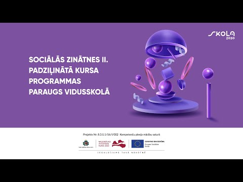 Sociālās zinātnes II. Padziļinātā kursa programmas paraugs vidusskolā