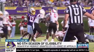 Federal appeals court halts ruling allowing thousands of college players extra year of eligibilit...