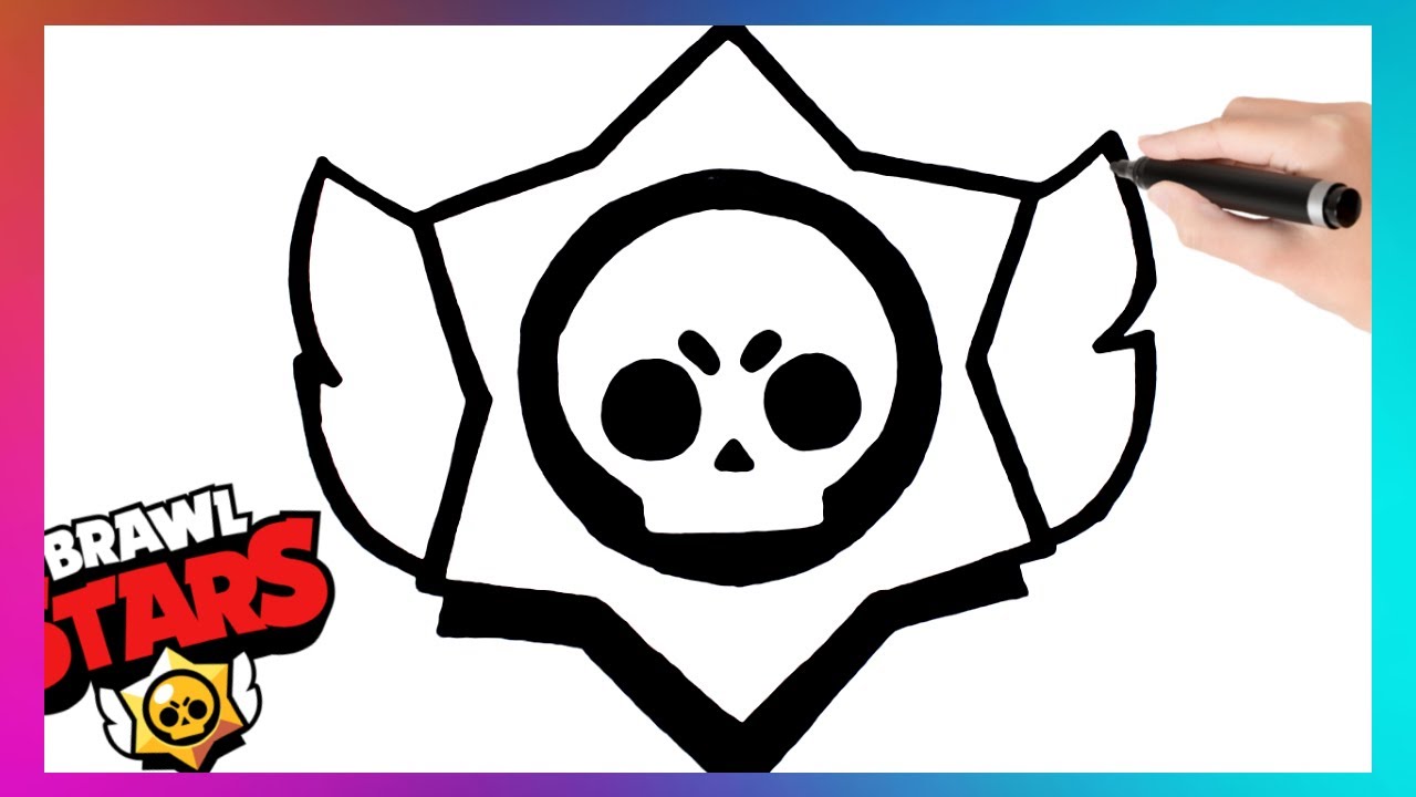 Como dibujar PASO A PASO El Logo de Brawl Stars - YouTube