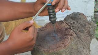 Homemade Wood Drill Machine Using 12V 150W Motor | DIY CREATIVE IDEA