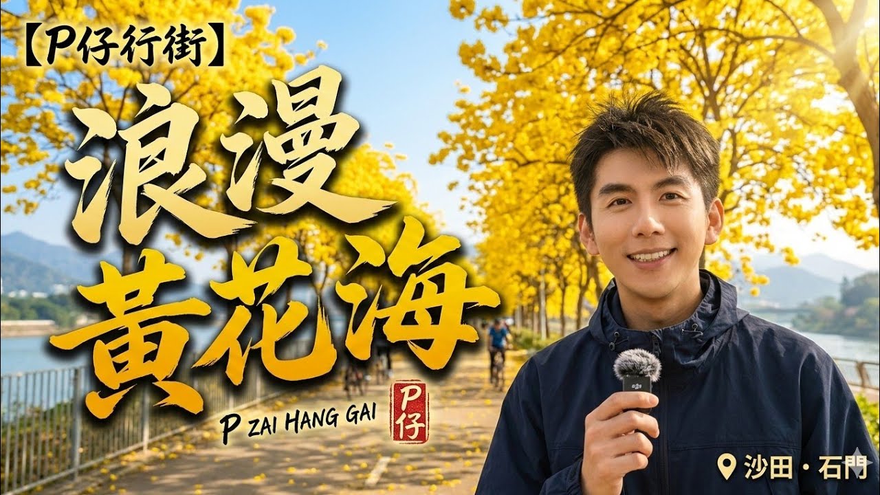【P仔行街】沙田步行到石門 | 沿城門河追尋黃花風鈴木：一場黃色嘅浪漫