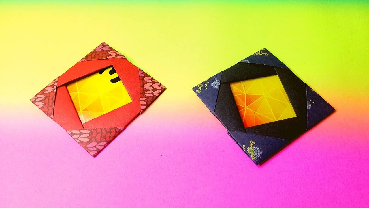 Cara Membuat Pigura Poto Kecil Dari Kertas Origami Kerajinan Tangan