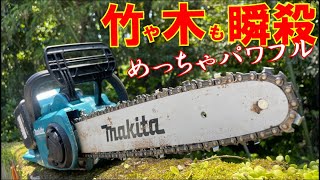 素人DIY電動工具】makita電気チェンソーで庭の木や山の木を伐採
