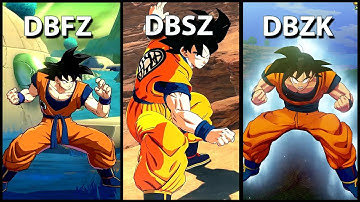 Goku All Forms and Attacks | Dragon Ball: Sparking Zero vs FighterZ vs Kakarot | Graphics Comparison