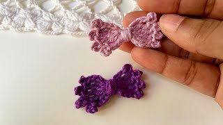 Quick crochet mini bow | mini picot bow by Beyond Diary 813 views 7 months ago 5 minutes, 16 seconds