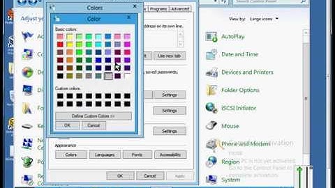 How to change page colors and text in Internet Explorer in Microsoft Windows 8