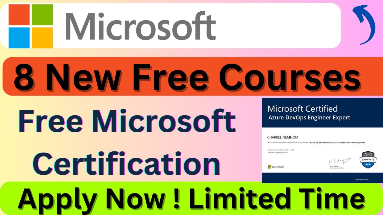 Microsoft 8 New Courses Microsoft Free Certification Microsoft