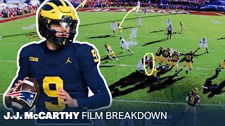 Evan Lazar's Film Breakdown on Michigan Quarterback J.J. McCarthy | Patriots Draft Countdown