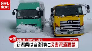 “ガソリンなくなる…” 大雪で２０時間立ち往生 新潟・関越道（2020年12月17日放送「news every.」より）