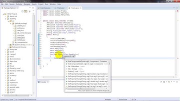 How to create Menubar in Java