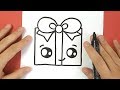 HOW TO DRAW A CHRISTMAS PRESENT CUTE AND EASY