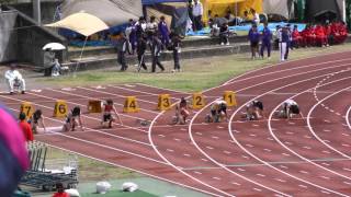 20160417春季記録会(桐生会場）女子100m2組