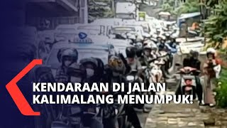 Tak Punya Pilihan Karena One Way, Terjadi Penumpukan Kendaraan di Jalan Arteri Kalimalang!