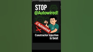 Stop using @Autowired Use constructor injection instead#Spring #JavaDeveloper#shorts