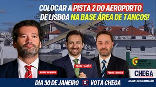 Colocar a Pista 2 do Aeroporto de Lisboa na Base Área de Tancos - CHEGA SANTARÉM