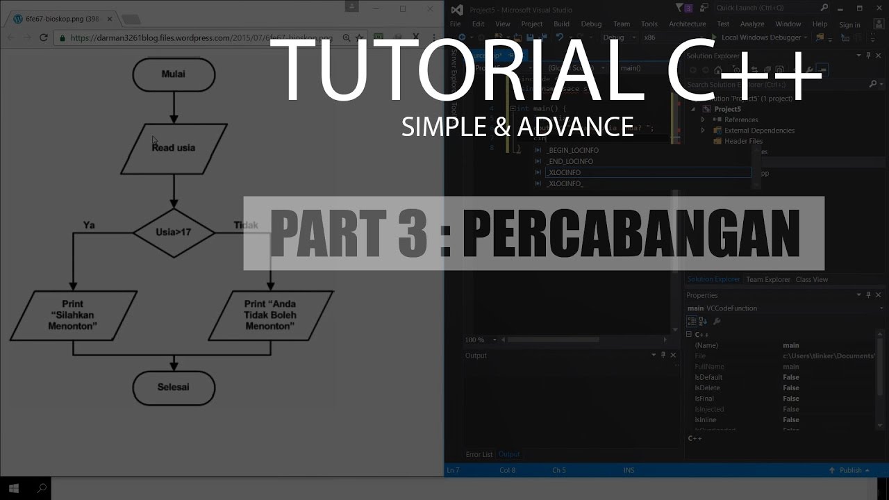 Tutorial C++ Part 3 || Percabangan pada C++ (Bahasa Indonesia) - YouTube