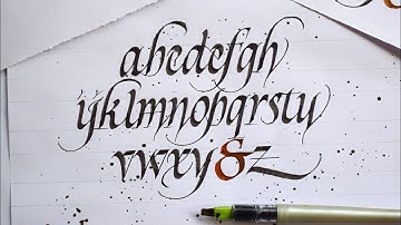 Italics lowercase Calligraphy