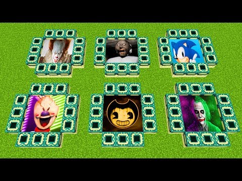 Minecraft PE : DO NOT CHOOSE THE WRONG END PORTAL! (Pennywise, Granny, Sonic, Ice Scream & Bendy)