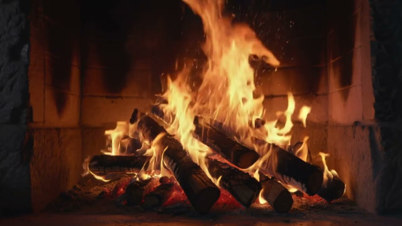 Cozy Fireplace with Crackling Fire Sounds | Deep Sleep & Relaxation