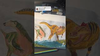 Painting allosaurus! #dino #dinosaur #paleoart #allosaurus