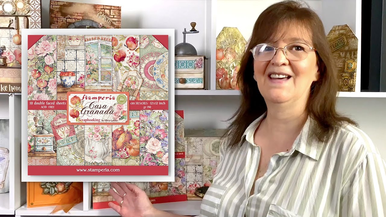 Stamperia - Casa Granada - Maxi Background Selection - Scrapbooking Pad