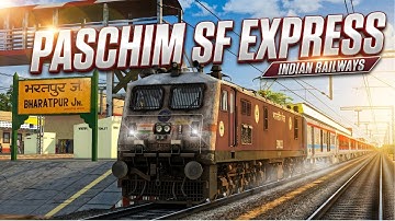 130 kmph Action! GZB WAP-7 Hauls 12925 Paschim SF Express LIVE | Bharatpur ➜ New Delhi | MSTS LIVE!