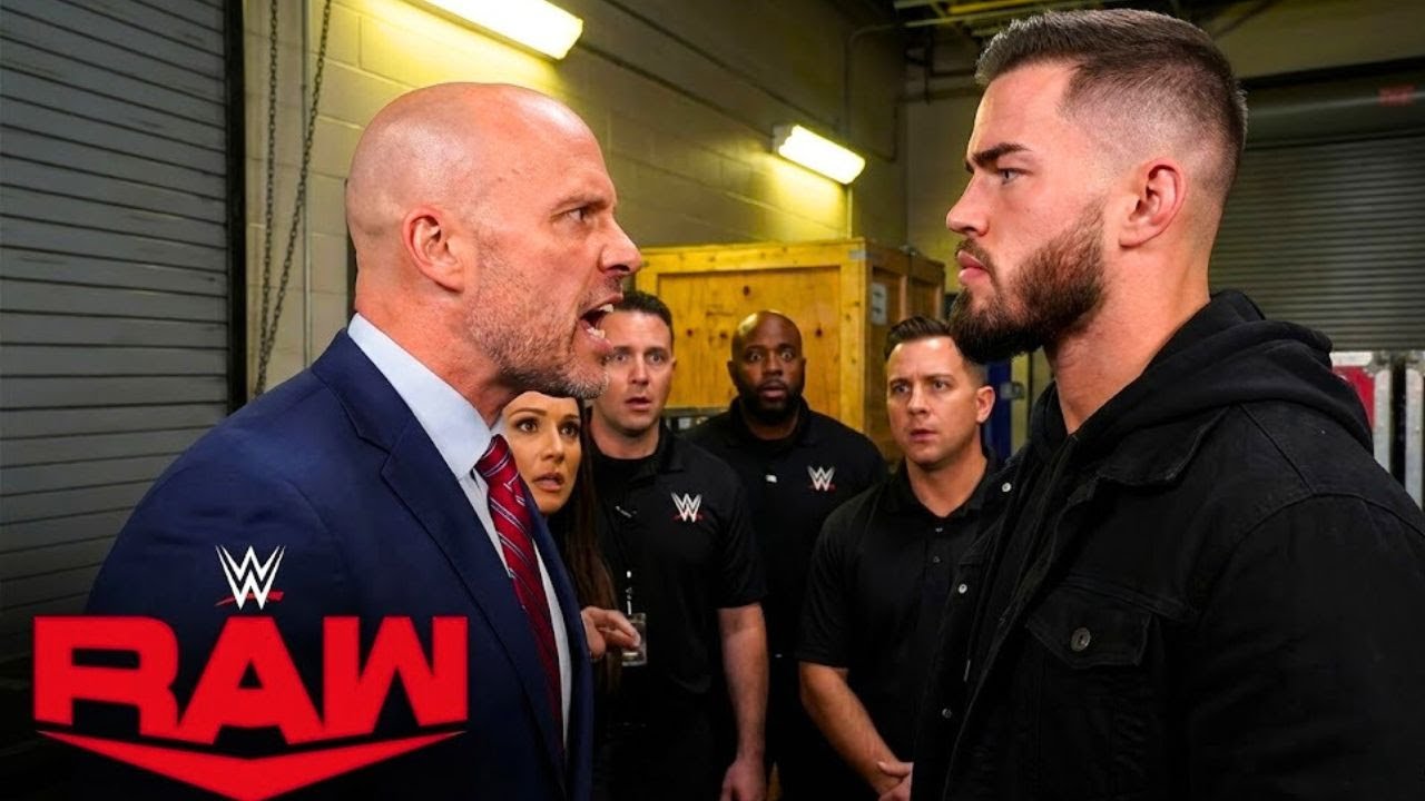 Backstage Chaos: Adam Pearce Throws Austin Theory Out on WWE RAW