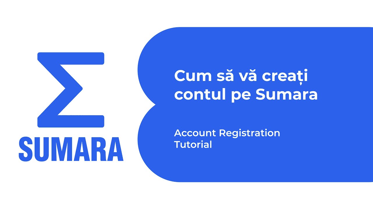 Api Sumara Cum să vă creați contul pe Sumara | Account Registration Tutorial - YouTube