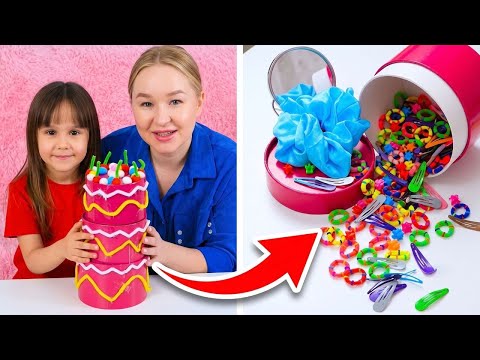 🎀 Biến Tấu Hộp Tóc Cực Xinh Với Mẹ! 👩‍👧✨